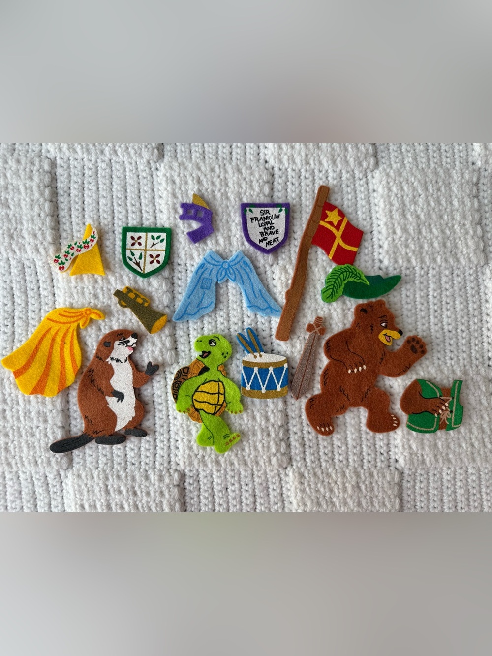 Vintage Franklin Turtle Costume Party Felt Board